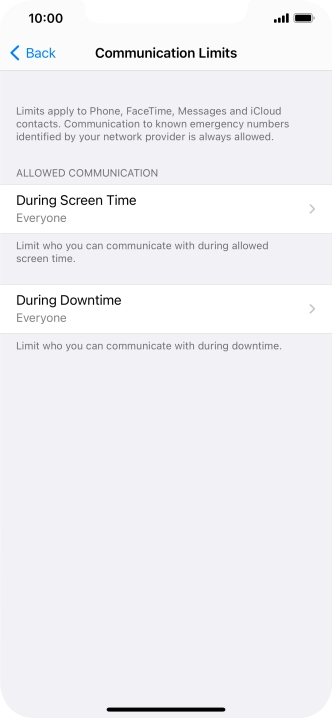Press During Screen Time.