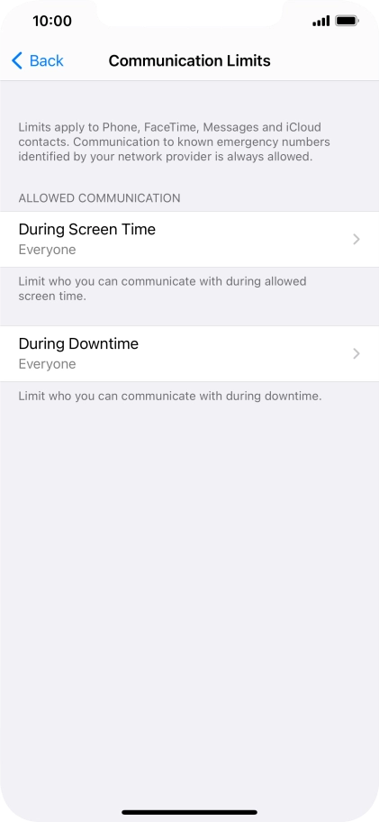 Press During Screen Time.