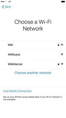 Press the required Wi-Fi network.