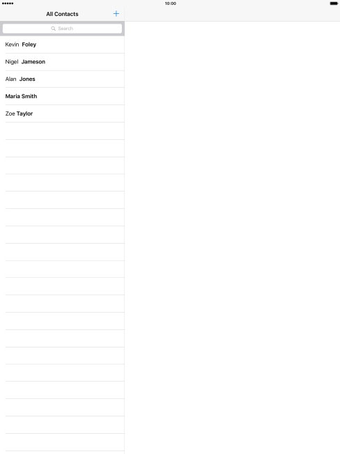 Press the new contact icon. Press the new contact icon.