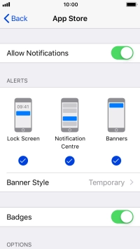 Press the indicator next to 