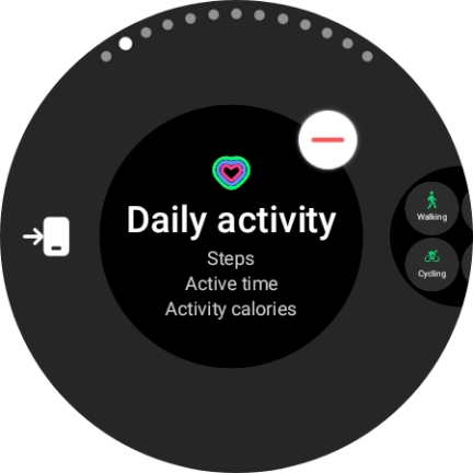 Press the remove widget icon.
