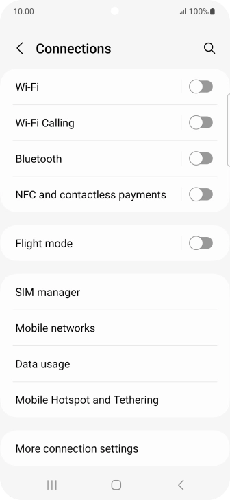 Press Mobile networks.