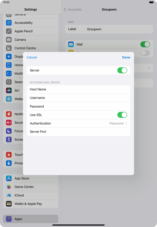 Press Authentication.