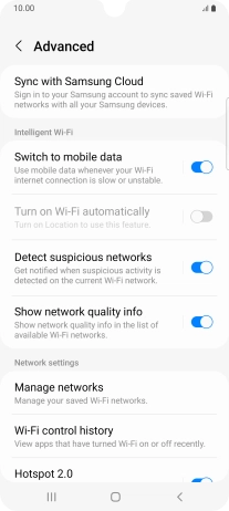 Press the indicator next to 
