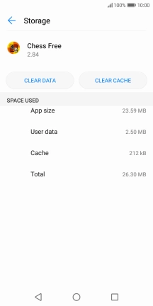 Press CLEAR CACHE.