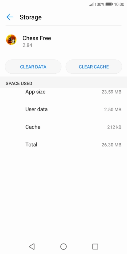 Press CLEAR CACHE.