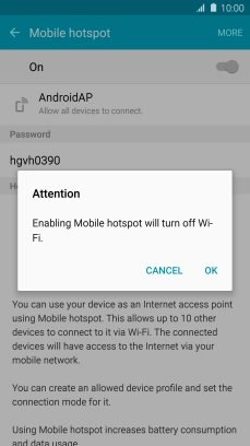 If Wi-Fi is turned on, press OK. If Wi-Fi is turned on, press OK.
