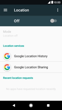 Press the indicator to turn the function on or off.