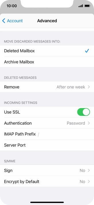 Press the indicator next to 