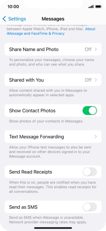 Press the indicator next to 