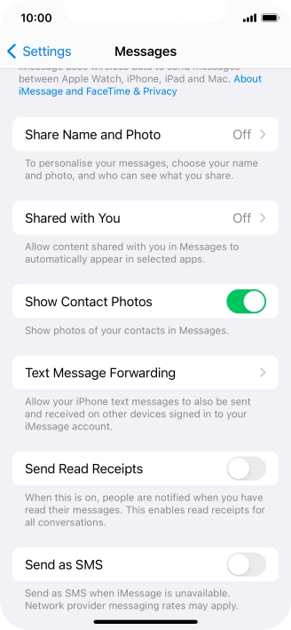 Press the indicator next to 