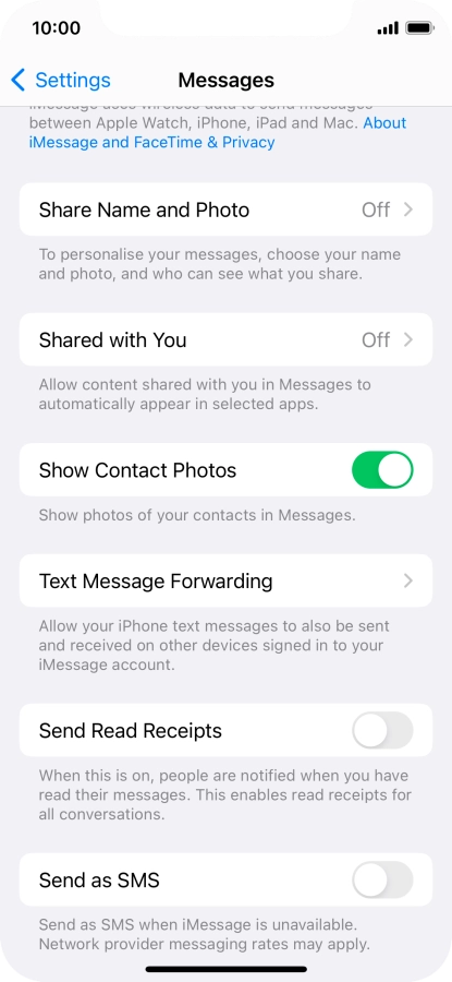 Press the indicator next to 