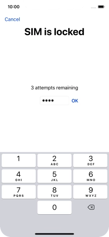 If your SIM is locked, key in your PIN and press OK.