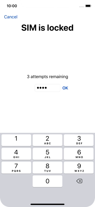 If your SIM is locked, key in your PIN and press OK.