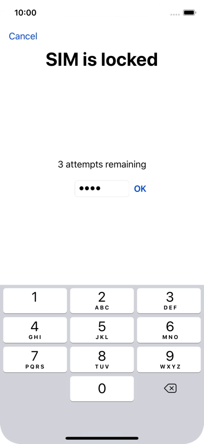 If your SIM is locked, key in your PIN and press OK.