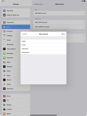 Press Description and key in the required name.