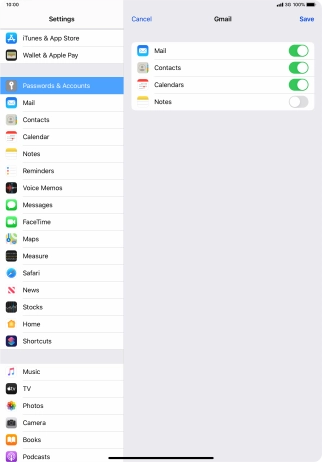 If this screen is displayed, you email account has been recognised and set up automatically. Follow the instructions on the screen to key in more information and finish setting up your tablet.