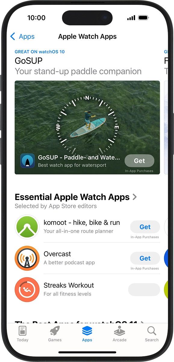 On your phone: Go to the required app.