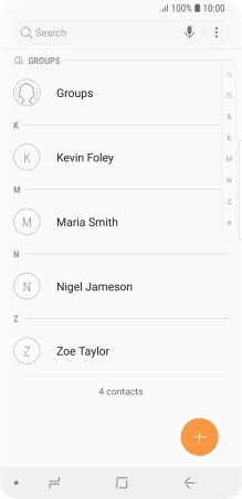 Press the new contact icon.