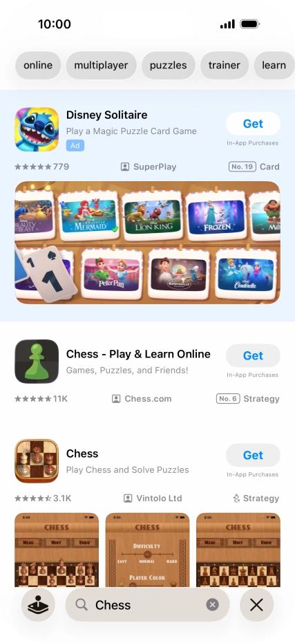 Press the required app.