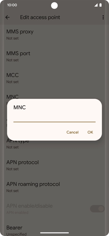 Key in 03 and press OK.