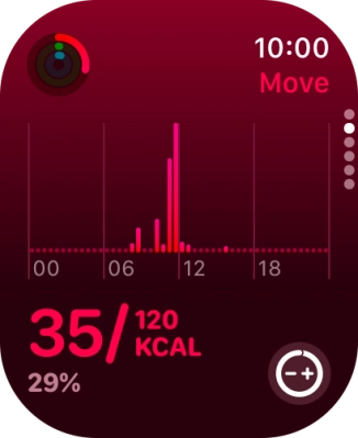 Keep sliding upwards to see the number of steps, distance and number of floors you've covered.