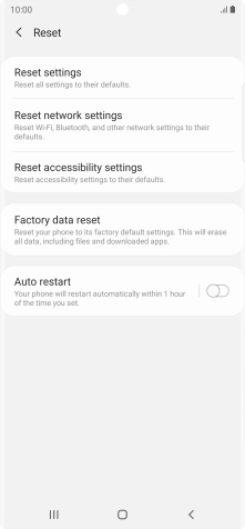 Press Factory data reset.