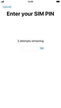If your SIM is locked, key in your PIN and press OK.