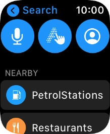 Press the microphone icon to turn on voice input.
