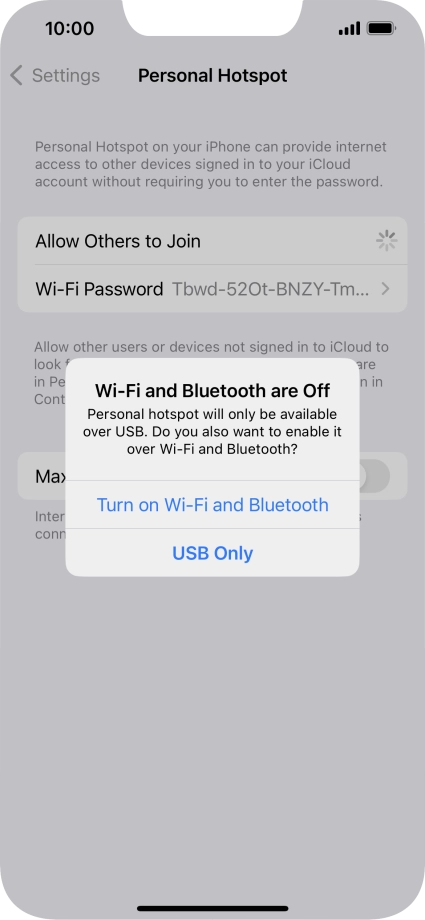 If Wi-Fi is turned off, press Turn on Wi-Fi and Bluetooth.