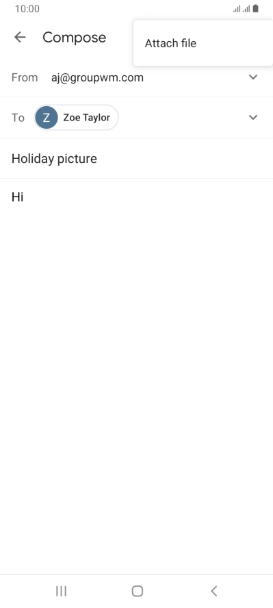 Press Attach file and go to the required folder.