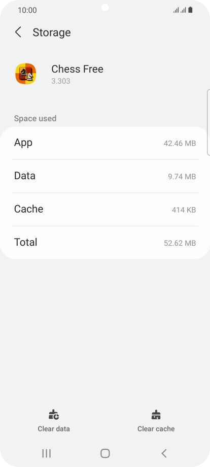 Press Clear cache.
