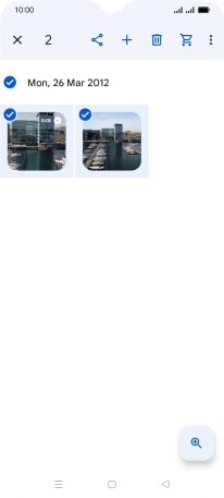 Press the share icon.