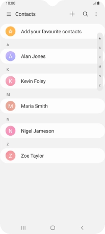 Press the new contact icon.