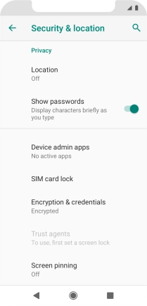 Press SIM card lock.