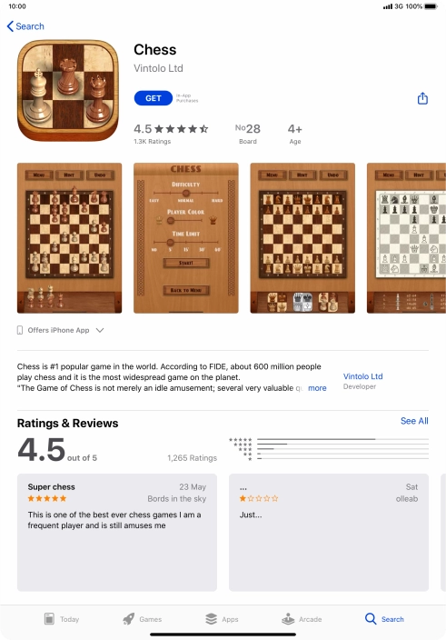 Press GET and follow the instructions on the screen to install the app.