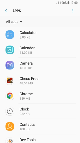 Press the required app.