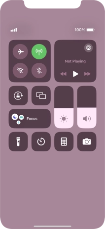 Press the flight mode icon to turn the function on or off.