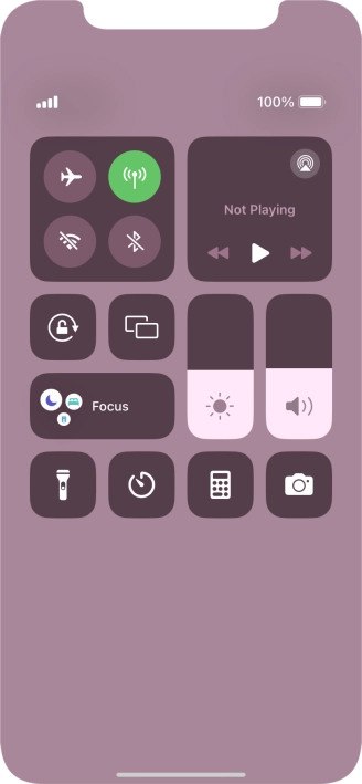 Press the flight mode icon to turn the function on or off.
