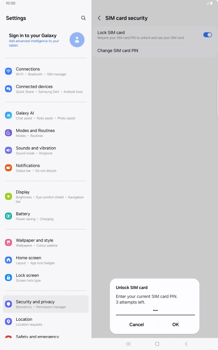 Key in your PIN and press OK. Key in your PIN and press OK.