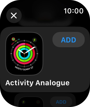Press the required watch face. Press the required watch face.