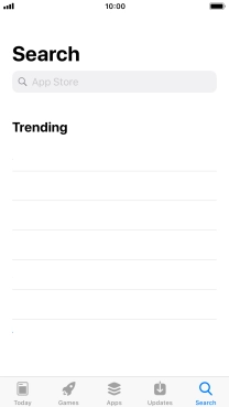 Press the search field and key in the name or subject of the required app.