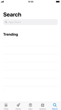 Press the search field and key in the name or subject of the required app.