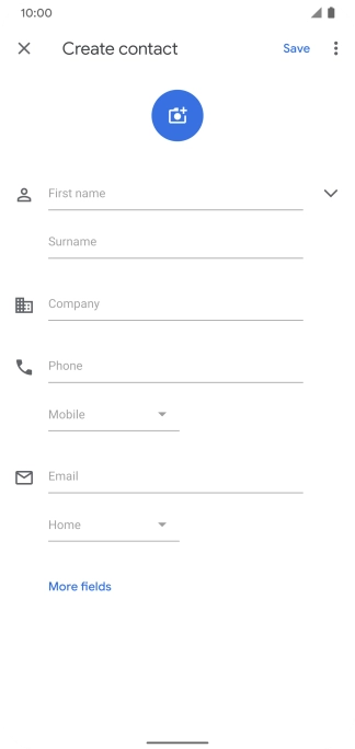 Press First name and key in the required first name.