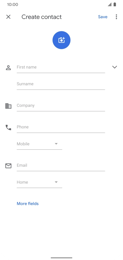 Press First name and key in the required first name.