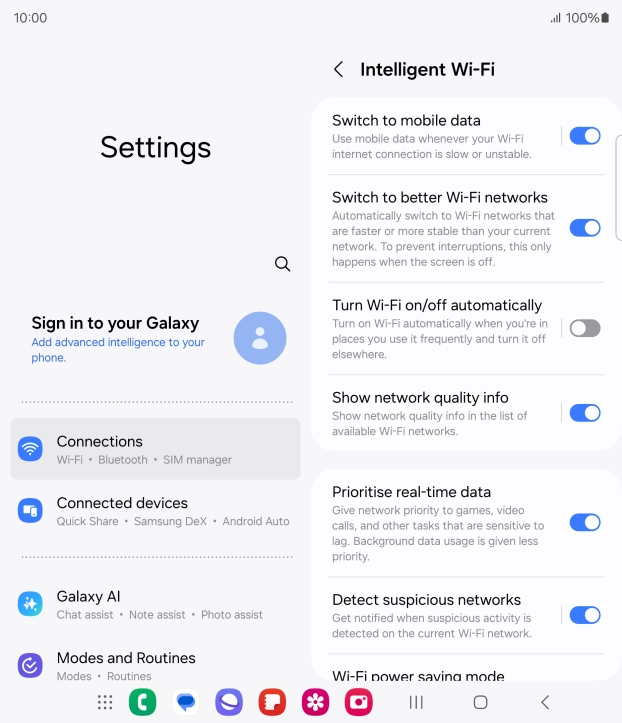 Press the indicator next to 