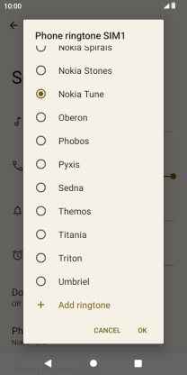 Press the required ring tones to hear them.