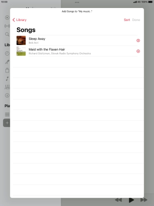 Go to the required category and press the required audio file.