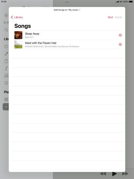 Go to the required category and press the required audio file.